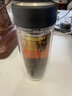 希樂(lè )玻璃杯雙層玻璃水杯高顏值男士商務(wù)辦公茶水分離杯便攜泡茶杯子 曬單實(shí)拍圖