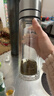XDO一鍵開(kāi)蓋水杯男士茶杯雙層玻璃泡茶杯子防爆耐高溫全鋼蓋 曬單實(shí)拍圖