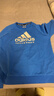 阿迪達斯（adidas）兒童裝春內搭圓領(lǐng)衛衣運動(dòng)長(cháng)袖上衣  藍/白 152 曬單實(shí)拍圖