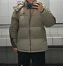 adidas保暖寬松舒適鴨絨連帽羽絨服面包服男秋冬阿迪達斯三葉草 淡芝麻灰褐   M 曬單實(shí)拍圖