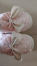 厚底冬季棉拖鞋女士居家卡通可愛(ài)蝴蝶結加絨保暖月子毛毛拖鞋情侶 蝴蝶結-粉色 40-41 (245mm) 建議39-40腳穿 曬單實(shí)拍圖