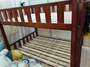 林伊木澤全實(shí)木上下床上下鋪兒童床雙層子母成人高低床上下層小戶(hù)型實(shí)木床 國標升級咖色尾梯款+床墊*2 140cmx190cm 曬單實(shí)拍圖