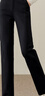 逸陽(yáng)（ESE-Y）冬季加絨小直筒褲女2025年窄版煙管褲子 黑色-常規 26 曬單實(shí)拍圖