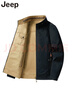JEEP夾克男士春秋季戶(hù)外防風(fēng)保暖兩面穿長(cháng)袖工裝外套男裝 黑藍 2XL 曬單實(shí)拍圖