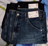 優(yōu)衣庫女裝男裝寬松廓形牛仔褲/彎刀鐮刀褲子479000 482280 479000/67海藍色 25 /160/64A 曬單實(shí)拍圖
