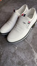 蜻蜓牌真皮白色男鞋男士皮鞋男款商務(wù)休閑韓版隱形內增高鞋百搭軟底鞋子 白色-內增高款 40 曬單實(shí)拍圖