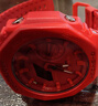 卡西歐（CASIO） G-SHOCK GA-2100運動(dòng)八王子防水男士手表 石英手表【新年禮物】 GA-2100-4APR【紅色本命年】 曬單實(shí)拍圖