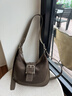 單肩包秋冬磨砂皮女包感腋下包包女大容量通勤時(shí)尚斜挎包跨境 棕色 曬單實(shí)拍圖