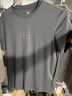 霞湖世家【尊貴系列】T恤男白色戀T200S紗7A抑菌防蚊液氨絲光短袖 DY018 總裁灰 M （121-140斤） 曬單實(shí)拍圖