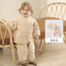 巴厘小豬兒童夾棉套裝冬季寶寶加厚保暖棉襖男童內搭打底衣服冬裝女童棉服 藜麥色 120 曬單實(shí)拍圖