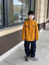 左西童裝男童沖鋒外套2026新款春裝兒童三合一加絨內膽四季戶(hù)外防水 橘色 【4級防水 一抖即落】 140 cm 曬單實(shí)拍圖
