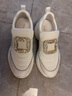 蹀愫心動(dòng)禮物明星款有錢(qián)鉆厚底休閑運動(dòng)長(cháng)腿增高7cm不累腳老爹鞋 白色織物 37 (235mm) 曬單實(shí)拍圖