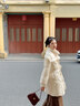 香影黑色假兩件收腰羽絨服女2025冬季新款90白鴨絨雙層領(lǐng)保暖外套 米白 M 160/84A/95-110斤 曬單實(shí)拍圖