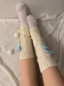 懿曼芩秋冬襪套女白色毛球日系jk腿套加厚保暖Lolita粉蝴蝶結堆堆襪子女 【2雙】藍色+粉色2雙 均碼 曬單實(shí)拍圖
