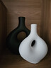 貝漢美（BHM）景德鎮侘寂風(fēng)簡(jiǎn)約陶瓷花瓶擺件高級感輕奢電視柜玄關(guān)裝飾品 黑色大號 24cm 曬單實(shí)拍圖