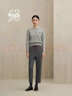 鄂爾多斯1980抗菌 抗靜電 秋冬圓領(lǐng)手繡圈圈紗提花女羊絨衫 淺灰 L 165/88A 曬單實(shí)拍圖