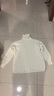 芳嬪高領(lǐng)毛衣女大學(xué)生寬松高中生少女冬天加厚保暖麻花冬季套頭慵懶風(fēng) 米白色[全身加絨] S 8095斤 曬單實(shí)拍圖