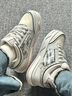 ON MAX明星同款小帆船銀蛇板鞋秋冬厚底增高休閑鞋子潮流男女灰白色40碼 曬單實(shí)拍圖