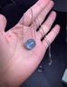 飾界情收藏級天然藍水晶吊墜冰種海藍寶銀項鏈補水珠寶女送對象生日禮物 鎖骨鏈【收藏海藍寶】 珠徑約12mm 曬單實(shí)拍圖