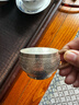 銀器時(shí)代 純銀999茶杯荒地紋把手主人杯大號品茗杯足銀茶具銀茶杯 大款72克+證書(shū)90ml 曬單實(shí)拍圖