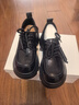 百麗復古抓皺牛津鞋女26春新質(zhì)感真皮英倫單鞋B3010AM6 黑色 34 曬單實(shí)拍圖
