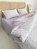 梵昇昱ins風(fēng)床上用品四件套秋冬季水洗棉床單被套學(xué)生宿舍單人床三件套 紫色蝴蝶結 1.5米四件套（被套150*200cm） 曬單實(shí)拍圖