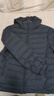 鴨鴨（YAYA）中老年羽絨服男休閑連帽短款爸爸裝輕薄羽絨服外套KLZ 黑藏藍色 L /175 曬單實(shí)拍圖