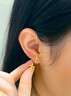 中國黃金（CHINA GOLD）黃金耳釘女士輕奢百搭足金十字架耳飾婦女節生日禮物送女朋友老婆 十字架耳釘  約1.2g 曬單實(shí)拍圖