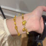 VARUS黃金生肖馬鈴鐺盤(pán)纏手鏈女新款999足金本命年編織手繩生日送女友 錢(qián)幣馬+鈴鐺+盤(pán)纏手鏈約2.3g 曬單實(shí)拍圖