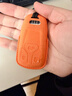 ESCASE奧迪A4L鑰匙套Q5L扣A5 S4 S5 Q7 汽車(chē)翻毛皮包鑰匙扣 B款橙 曬單實(shí)拍圖