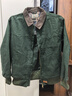 馬登工裝美式復古圣達菲夾克男燈芯絨拼接重磅帆布上衣男士休閑外套秋 墨綠色 M 曬單實(shí)拍圖