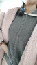 詩(shī)凡黎（'SEIFINI）詩(shī)凡黎全羊毛花邊娃娃領(lǐng)針織開(kāi)衫2025冬新款鏤空軟糯顯瘦長(cháng)袖上衣 極 致灰 M 曬單實(shí)拍圖