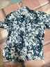 啄木鳥(niǎo)三亞潮流花襯衫休閑夏季度假沙灘短褲襯衣男士寬松夏威夷短袖套裝 C系列C01 XL 曬單實(shí)拍圖