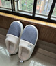 潔麗雅（Grace）棉拖鞋男士秋冬季室內防臭防滑居家保暖厚底踩屎感拖鞋男款冬天 曬單實(shí)拍圖
