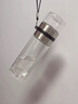 禾艾蘇（heisou）耐熱雙層玻璃杯茶水分離隔熱防燙泡茶杯車(chē)載杯帶提繩便攜水杯杯子 雙層玻璃水杯450ml【耐熱防爆】 曬單實(shí)拍圖