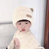 獺惠ins嬰兒帽子可愛(ài)超萌男女寶寶套頭帽尖尖帽針織毛線(xiàn)帽秋冬季保暖 小狗表情帽-米白色 曬單實(shí)拍圖