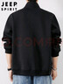 JEEP SPIRIT吉普外套男裝秋冬季衛衣男士開(kāi)衫休閑運動(dòng)立領(lǐng)衣服 黑色 3XL 曬單實(shí)拍圖