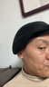 QBILY顯臉小漁夫帽女秋冬月子帽大頭圍八角貝雷帽日系小邊素顏堆堆帽子 黑色【可調節(54-58cm)】 均碼 曬單實(shí)拍圖