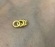 金小貅黃金盤(pán)纏手鏈足金999手工金古法錘紋金圈隔片硬金編織配件送禮 1g,5mm輕版盤(pán)纏金【多顆】 曬單實(shí)拍圖