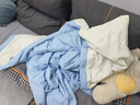 阿爾皮納袋鼠大豆纖維棉被子1.5x2米秋冬被芯加厚冬季宿舍單雙人空調四季被褥 天空藍 【A類(lèi)抗菌泡泡紗面料】 150x200cm（單人4斤春秋被） 曬單實(shí)拍圖