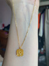 周六福爆閃方糖黃金項鏈吊墜生日禮物計價(jià)A0613172 約4.15g 40+5cm 曬單實(shí)拍圖