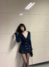 匯媚韓系慵懶休閑一整套修身收腰毛衣針織衫學(xué)院風(fēng)套裝女2025秋冬新款 藏青毛衣+格紋短裙 M 90-100斤 曬單實(shí)拍圖