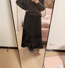 婭麗達高腰羊毛醋酸微光繁星半身裙女25秋冬新款銀絲傘裙黑色長(cháng)裙 隕石黑（A0） XL 曬單實(shí)拍圖