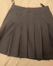 范思藍恩減齡學(xué)院風(fēng)百褶半身裙夏裝高腰設計感條紋A字裙24FS12081 灰色 XS 曬單實(shí)拍圖