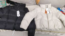 太平鳥(niǎo)女裝小火山短立領(lǐng)泡芙羽絨服小個(gè)子保暖服外套 米白色 S 曬單實(shí)拍圖