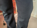 杉努（SHANNU）柳葉彎刀微喇牛仔褲男秋冬季美式高腰直筒長(cháng)褲子 黑色加絨 3XL 曬單實(shí)拍圖