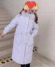 三彩2025冬季新款長(cháng)款羽絨服狐貍毛領(lǐng)白鴨絨保暖外套寬松休閑M 淡紫色 M 160/84A 曬單實(shí)拍圖