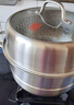 康巴赫304不銹鋼雙層蒸鍋蒸籠復底大湯蒸鍋多功能鍋具32cm燃氣灶通用 曬單實(shí)拍圖