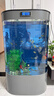 美諾魚(yú)缸客廳免換水家用中小型智能1.2米雙圓形靠墻大型背濾金龍魚(yú)缸 灰色【高清玻璃+顯示屏+魚(yú)缸大禮包】 80*50*138 曬單實(shí)拍圖