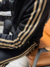 阿迪達斯（adidas）運動(dòng)套裝男2025秋季跑步運動(dòng)套裝防風(fēng)夾克收腿褲兩件套 黑/金 L 曬單實(shí)拍圖